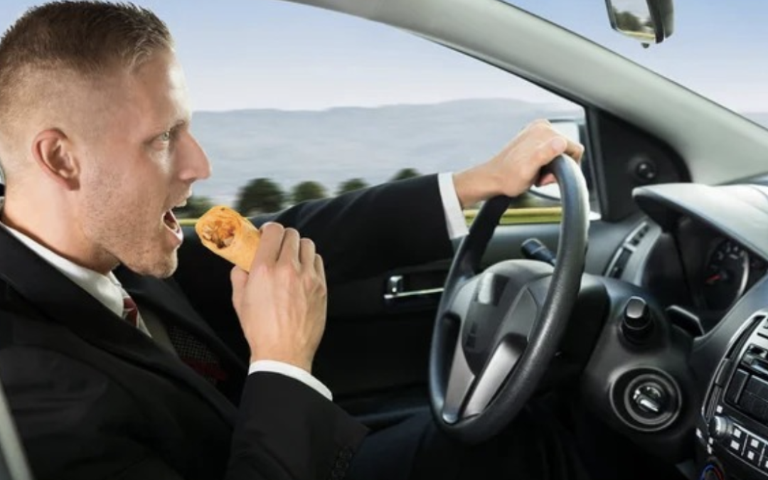 Eating & Driving Increase Chance of Crash